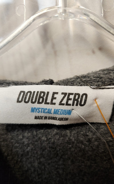 Double Zero Women's Size M Gray Half Zip Hooded Sweatshirt
