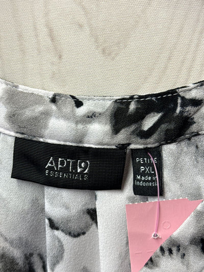 Apt 9 Women's Size XL Petite White & Black Sleeveless Top