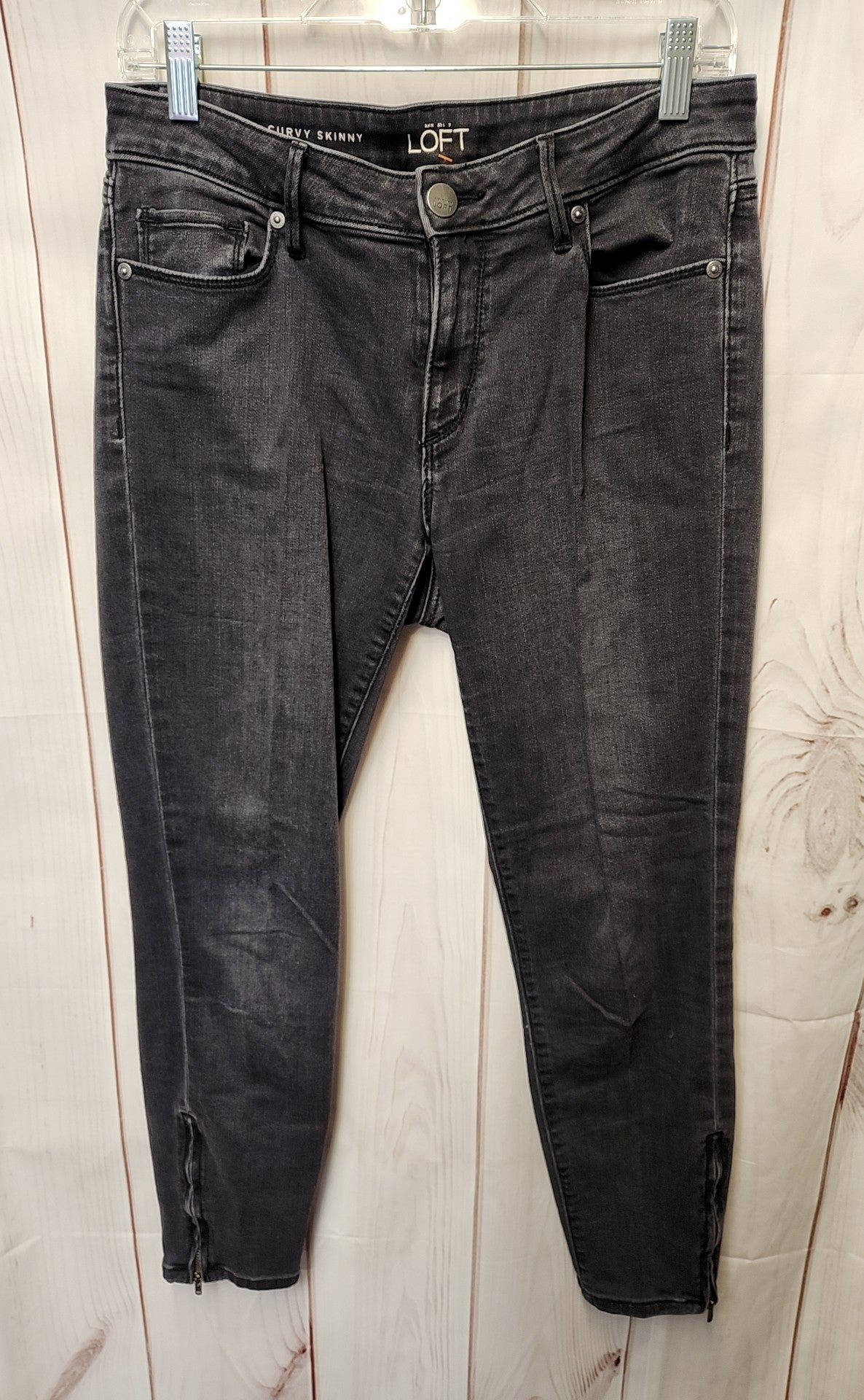 Loft Women's Size 28 (5-6) Black Jeans Curvy Skinny Ankle