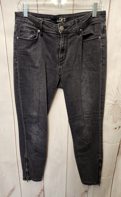 Loft Women's Size 28 (5-6) Black Jeans Curvy Skinny Ankle
