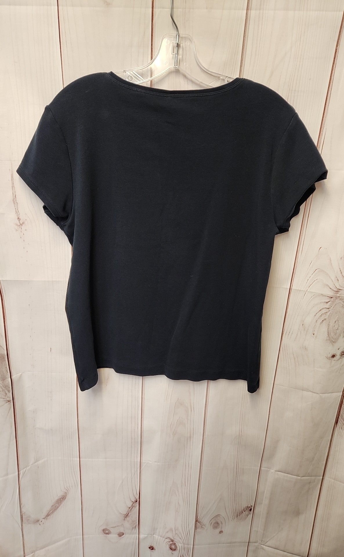 Chico's Women's Size L Black Short Sleeve Top