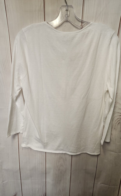 Talbots Women's Size M White Cardigan