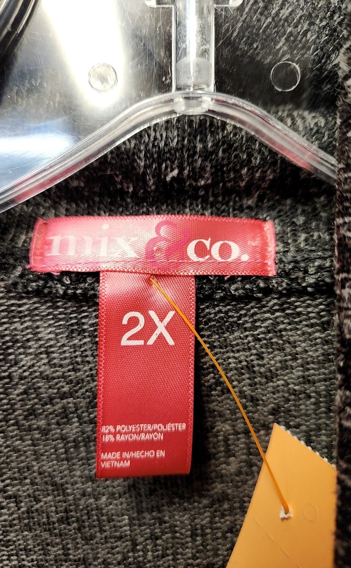 Mix & Co Women's Size 2X Gray Cardigan