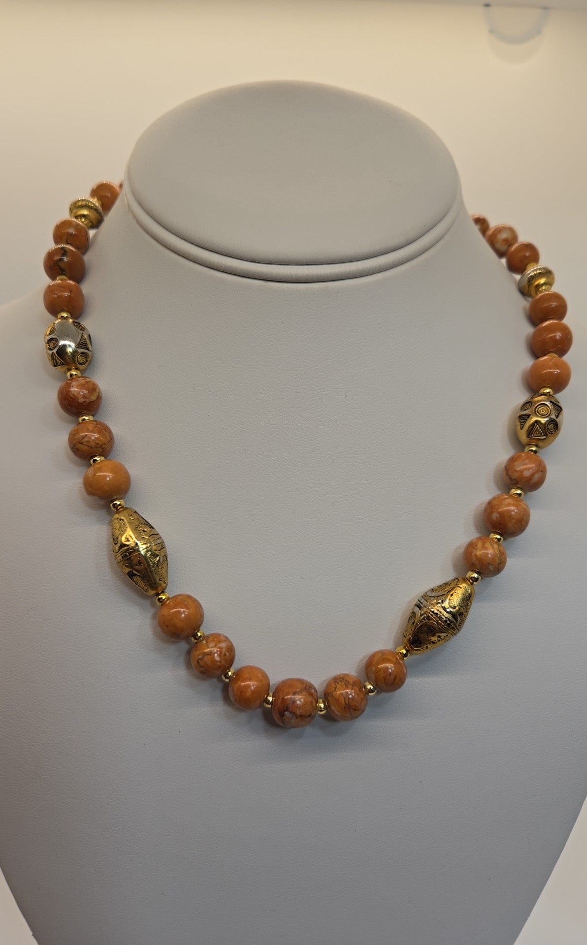 Orange Beaded Necklace