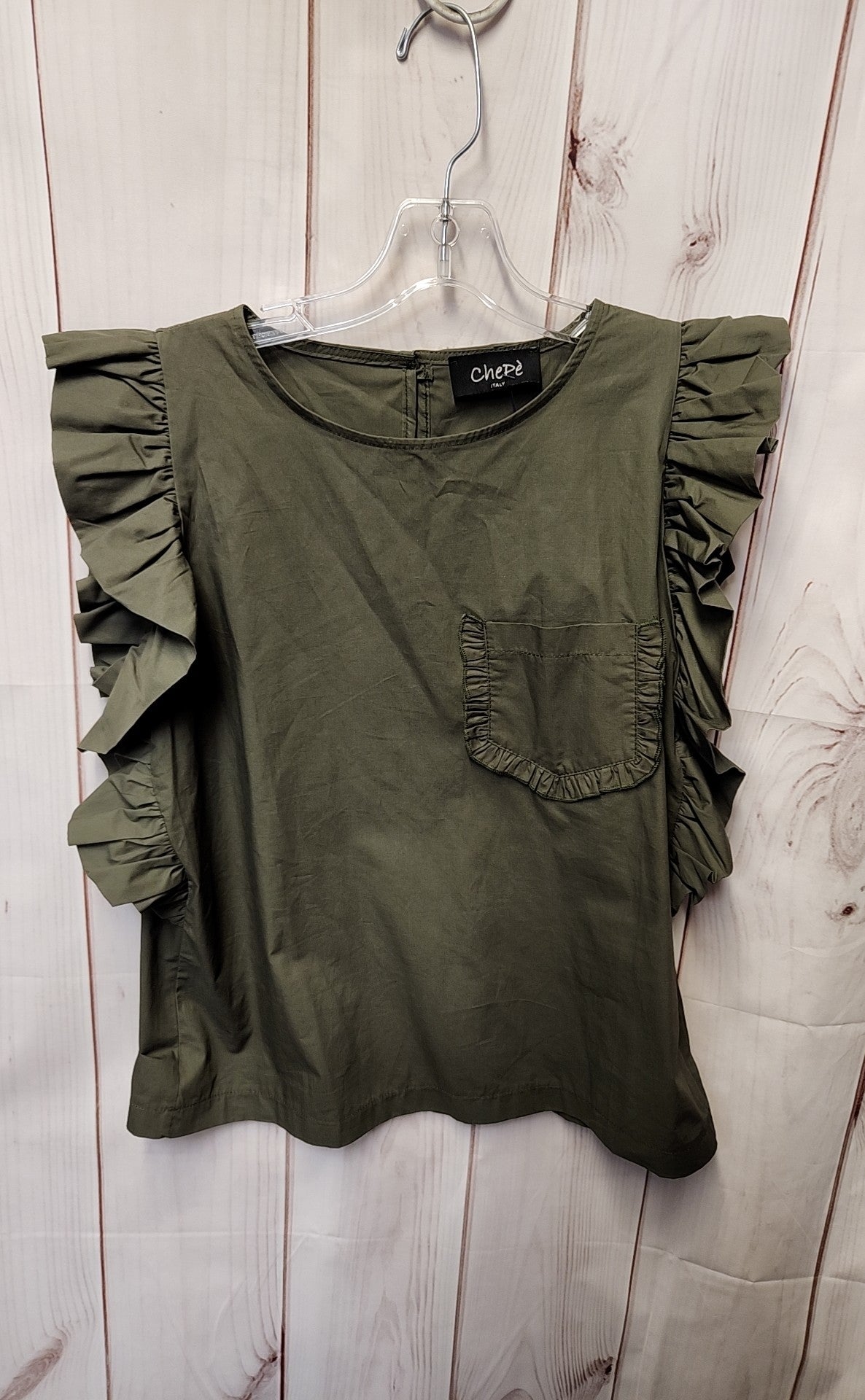 Chepe Italy Women's Size S Olive Green Sleeveless Top