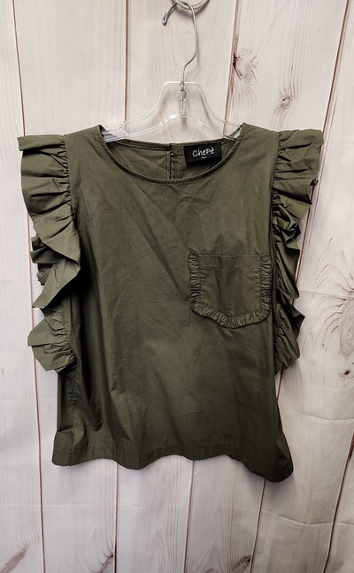 Chepe Italy Women's Size S Olive Green Sleeveless Top