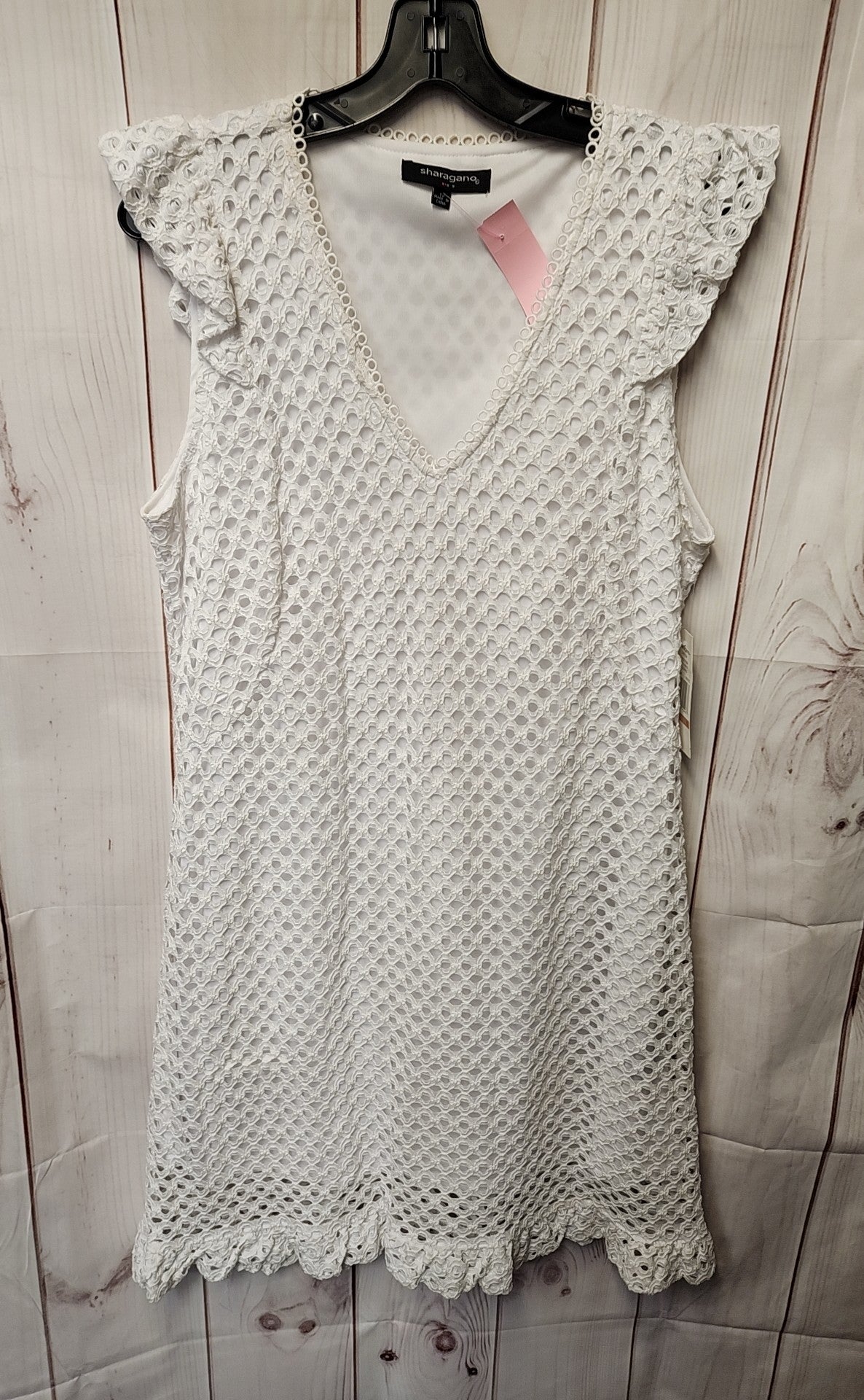 NWT Sharagano Women's Size 12 White Dress