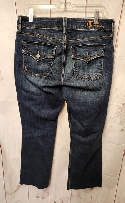 Kut from the Kloth Women's Size 31 (11-12) Blue Jeans Nikki Mid Rise Ankle Flare