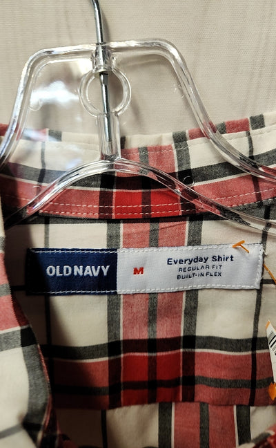 Old Navy Men's Size M Red & White Shirt