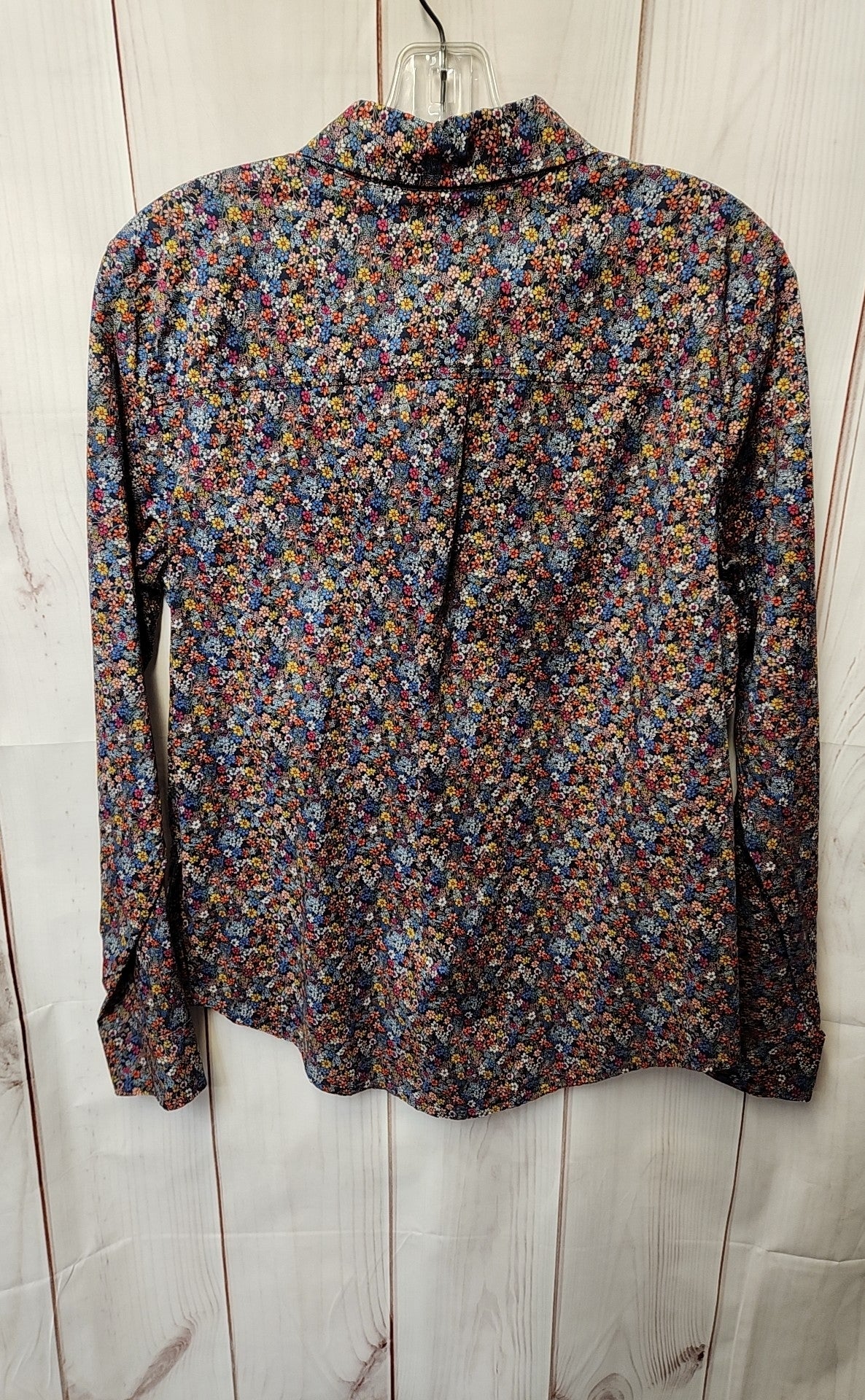 Gap Women's Size S Blue Floral Long Sleeve Top