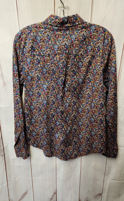 Gap Women's Size S Blue Floral Long Sleeve Top