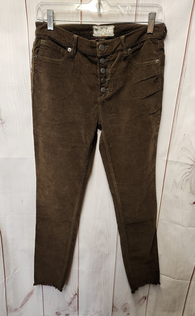 Free People Women's Size 27 (3-4) Brown Corduroy Pants