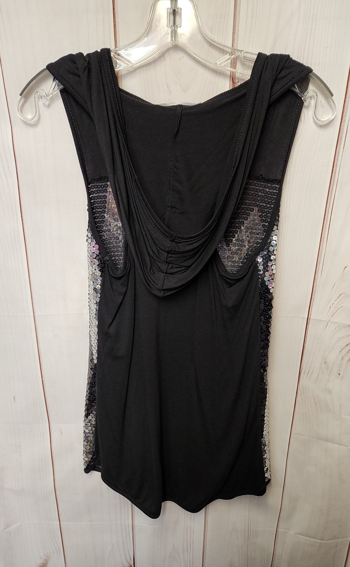 Julie's Closet Women's Size S Black & Silver Sequined Sleeveless Top