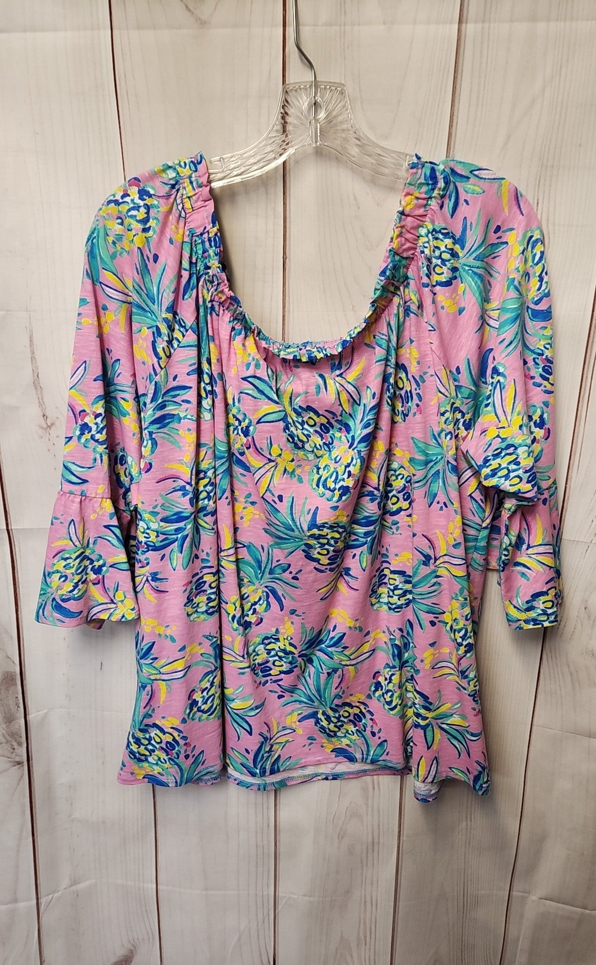 NWT Stella Parker Women's Size XXL Fresh Pink 3/4 Sleeve Top