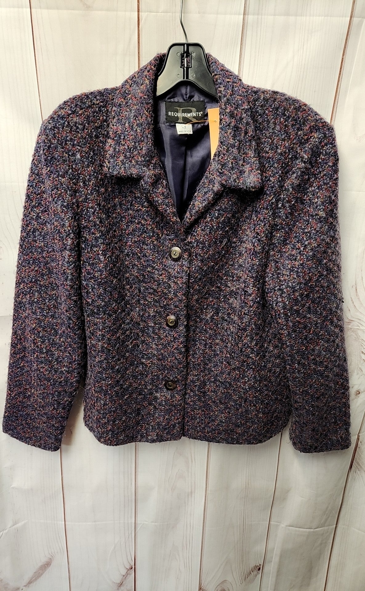Requirements Women's Size 12 Purple Blazer
