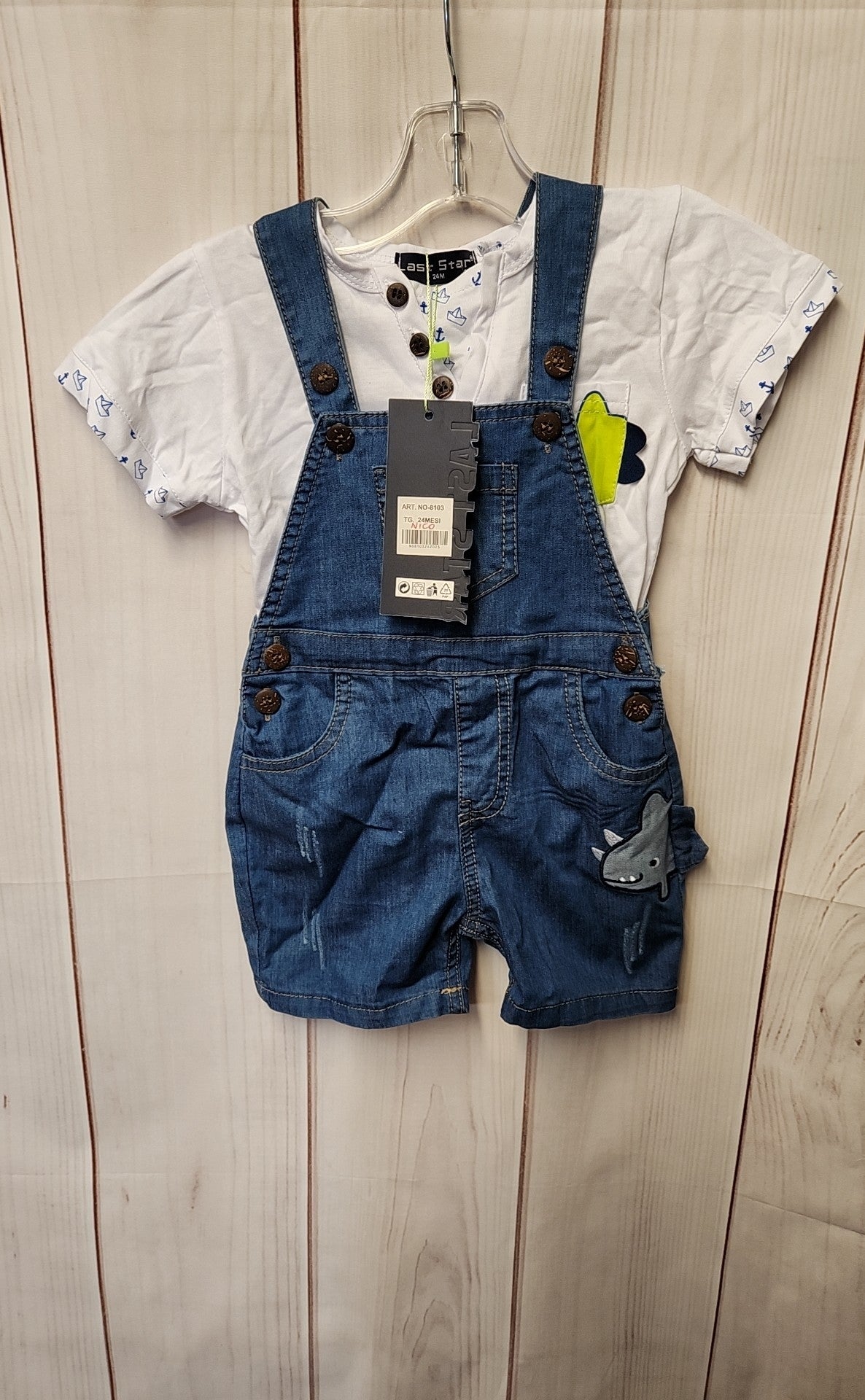 NWT Last Star Boy's Size 24 Months Blue Romper