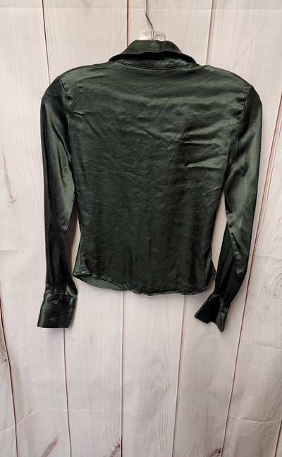 Zara Women's Size XS Green Long Sleeve Top