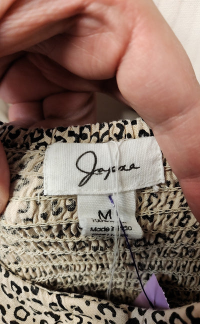 Japna Women's Size M Beige Animal Print Dress