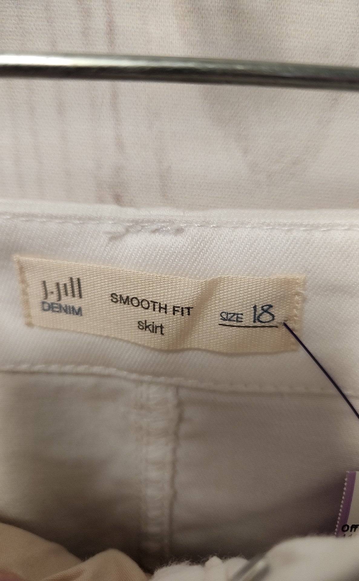 NWT J Jill Women's Size 18 White Skirt