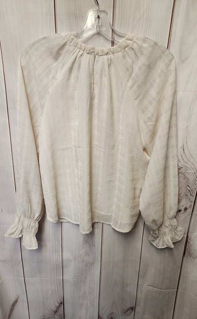 Loft Women's Size XS Petite White Long Sleeve Top