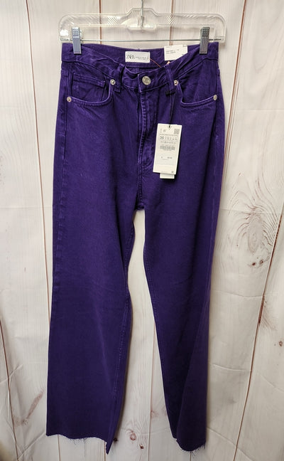 NWT Zara Women's Size 27 (3-4) Purple Jeans