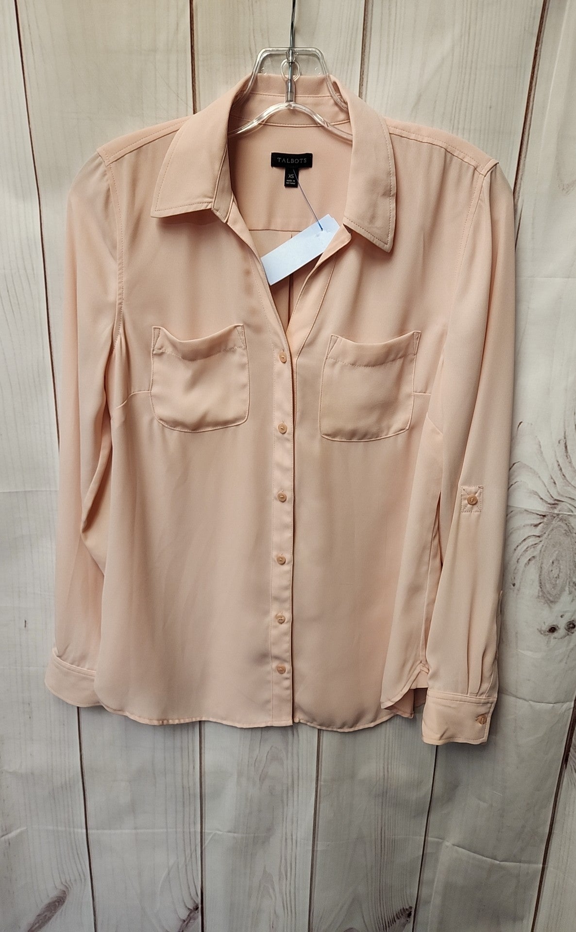 Talbots Women's Size XS Peach Long Sleeve Top