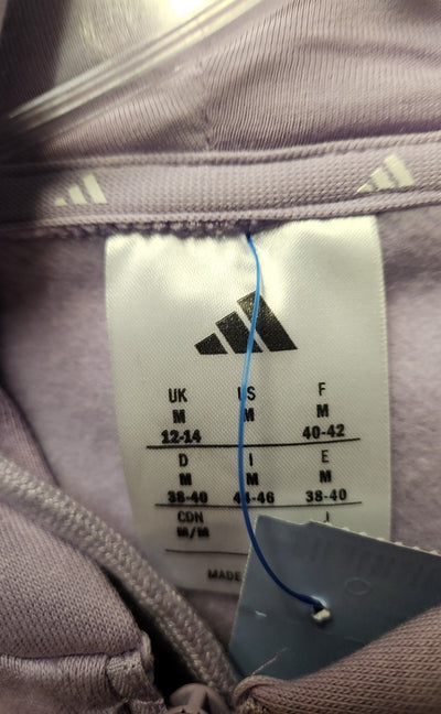 Adidas Women's Size M Lavender Full Zip Hooded Sweatshirt