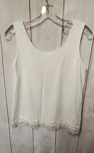 Chico's Women's Size 1 = US M White Sleeveless Top
