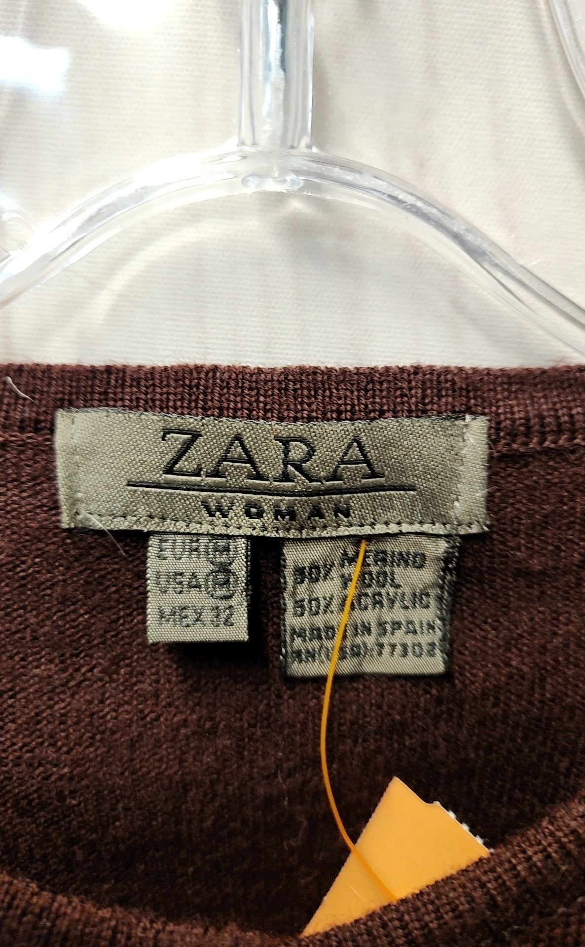 Zara Women's Size M Maroon Merino Wool Cardigan