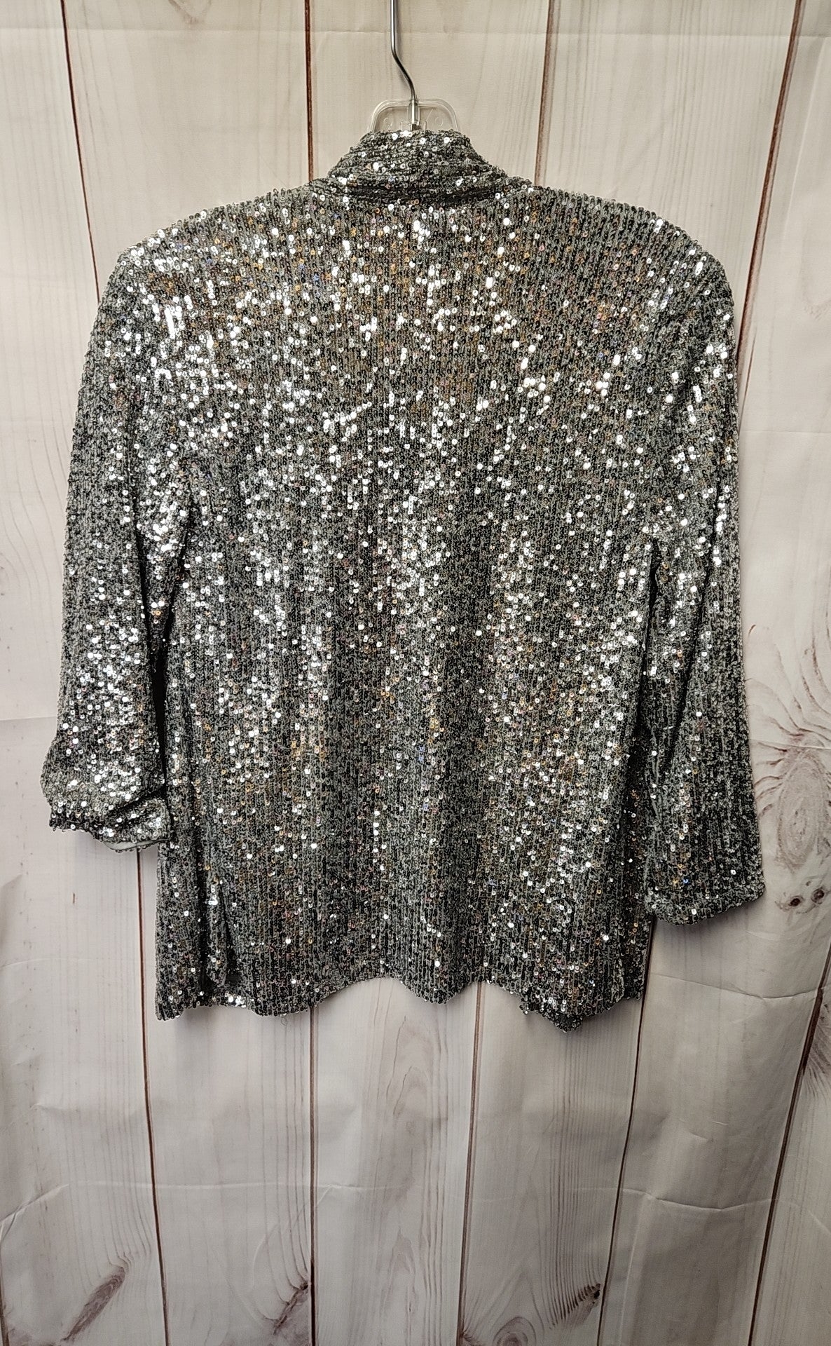 NWT Cable & Gauge Women's Size S Gray Sequined Cardigan