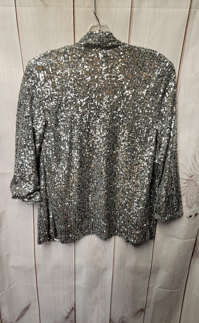 NWT Cable & Gauge Women's Size S Gray Sequined Cardigan