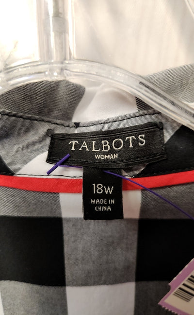 Talbots Women's Size 18 Black & White Dress