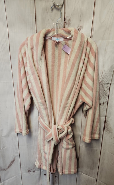 Bliss Women's Size Large/X-Large White & Pink Robe