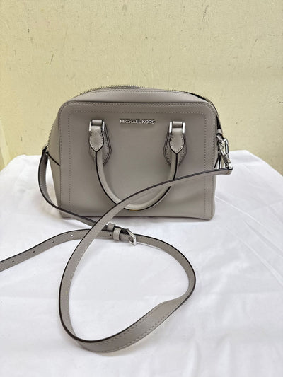 Michael Kors Gray Leather Purse Bag AS IS - Stains