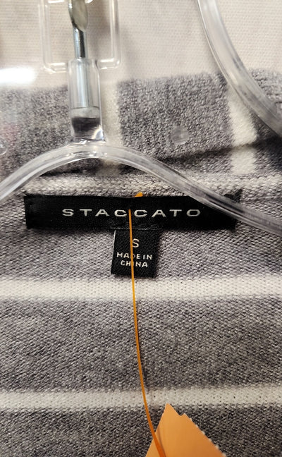 Staccato Women's Size S Gray Stripe Cardigan
