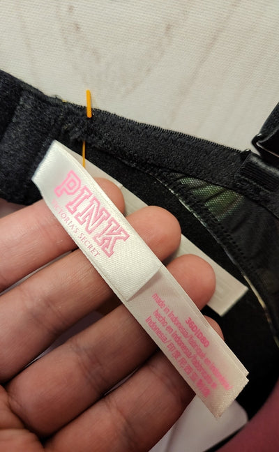Pink Victoria's Secret Women's Size 36D Black Bra Wear Everywhere Push-up