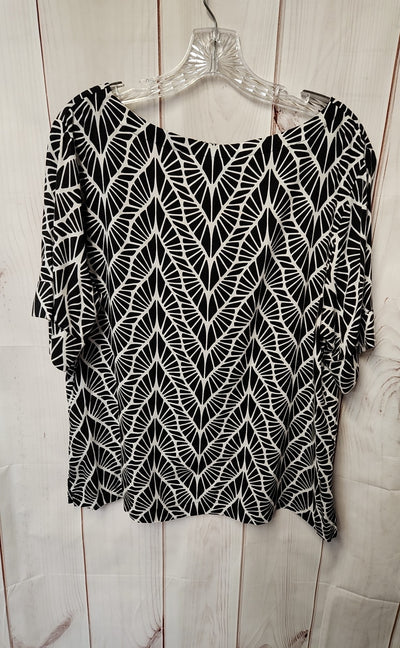 Escapada Women's Size L Black Short Sleeve Top