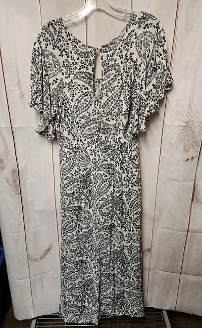 Jack by BB Dakota Women's Size L White Floral Romper