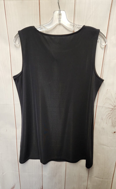 Talbots Women's Size XL Black Sleeveless Top