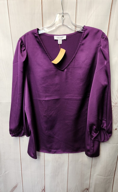 Nine West Women's Size L Purple 3/4 Sleeve Top