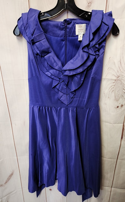 Suzi Chin Women's Size 6 Purple Dress for Maggy Boutique Flare