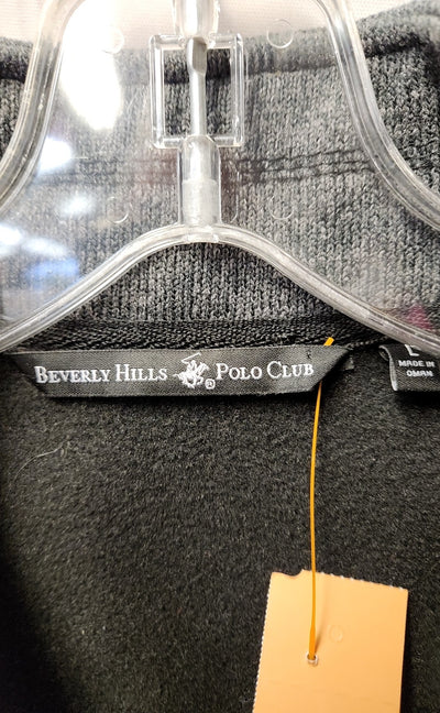 Beverly Hills Polo Club Men's Size L Gray Full Zip Sweatshirt