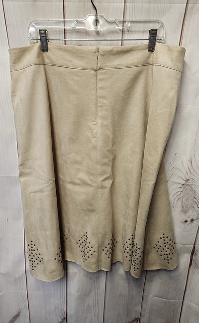 NWT Chico's Women's Size 3 = US 16 Beige Skirt