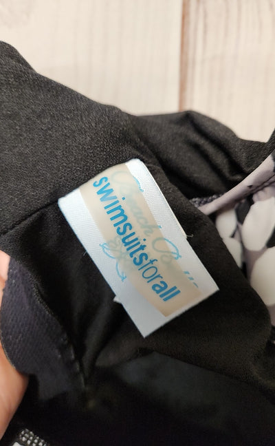 Swimsuits for all Women's Size 18 Black & Gray Swim Top