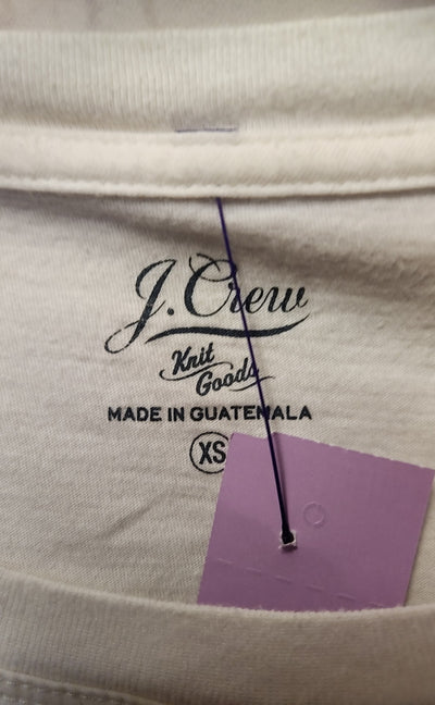 J Crew Women's Size XS White Short Sleeve Top