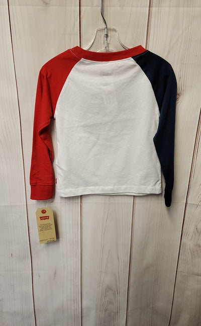 NWT Levis Boy's Size 24 Months Red & White Shirt