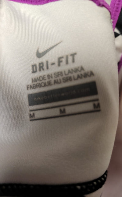 Nike Women's Size M Black & White Sports Bra