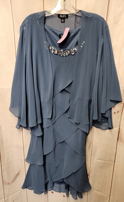 NWT Slny Women's Size 14 Blue Dress Set
