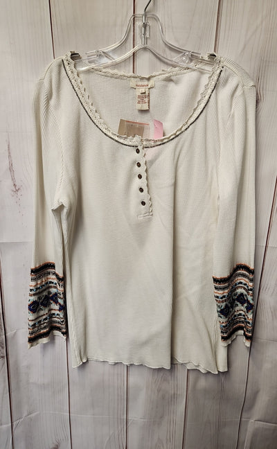 NWT Sundance Women's Size L White Long Sleeve Top