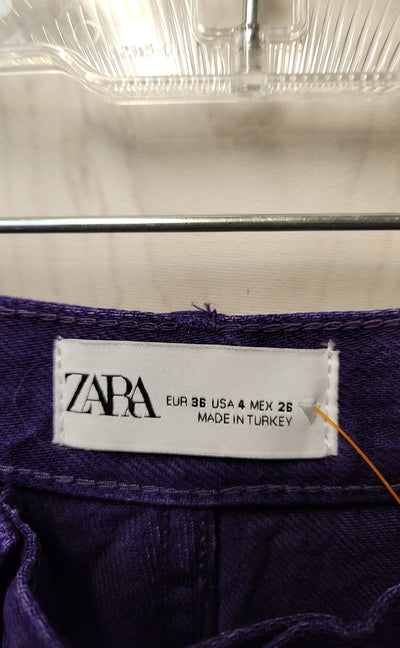 NWT Zara Women's Size 27 (3-4) Purple Jeans